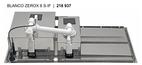 BLANCO ZEROX 6 S-IF, Edelstahl, mit Ablauffernbedienung, Becken links, 600 mm Untermaß